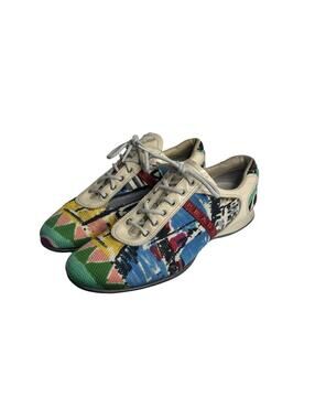 Prada America’s Cup Knit Sneakers 38.5 Rare Graphic Pattern